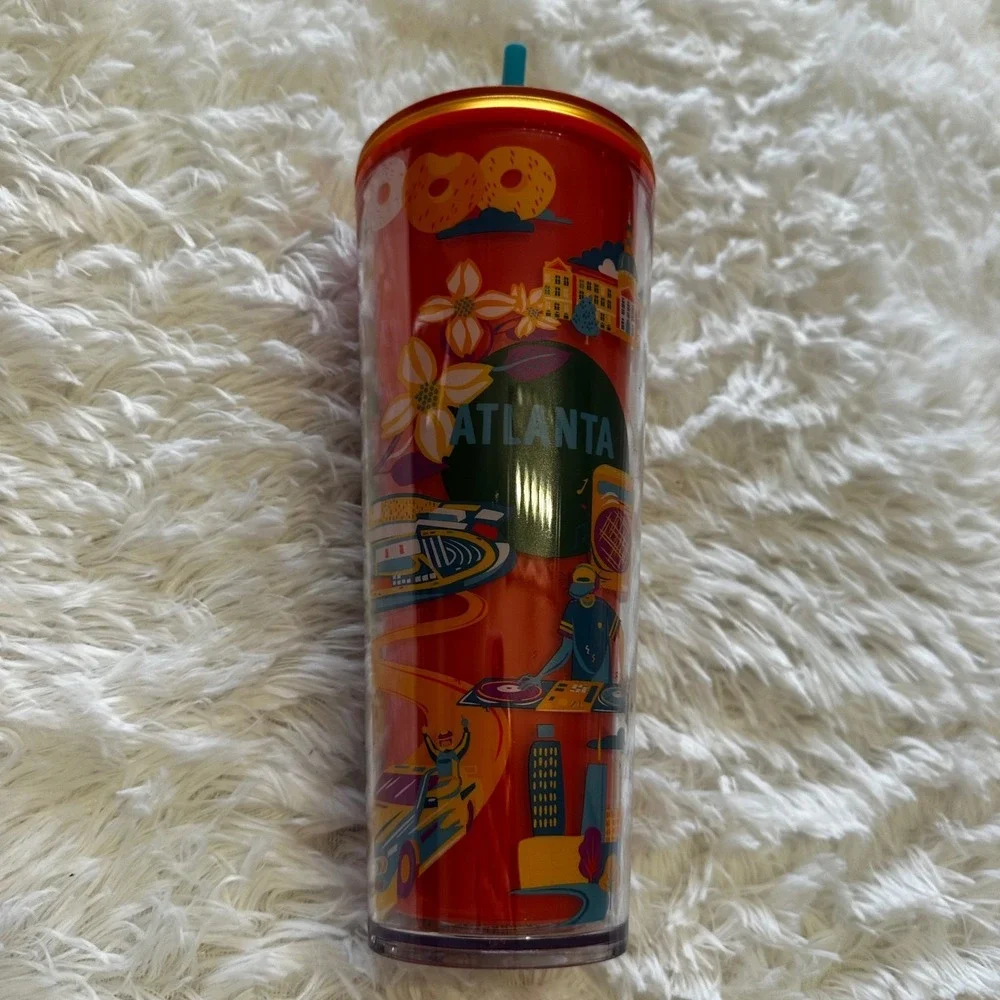 Starbucks Discovery Series Atlanta Tumbler 24 oz Reusable Travel Cup with‎ Straw